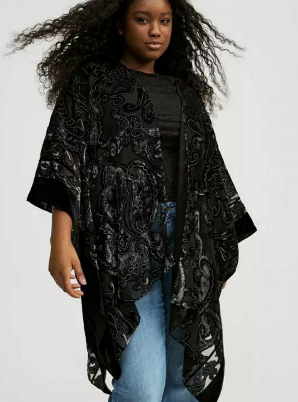 Torrid Embellished Burnout Ruana
